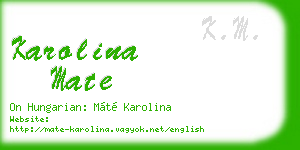 karolina mate business card
